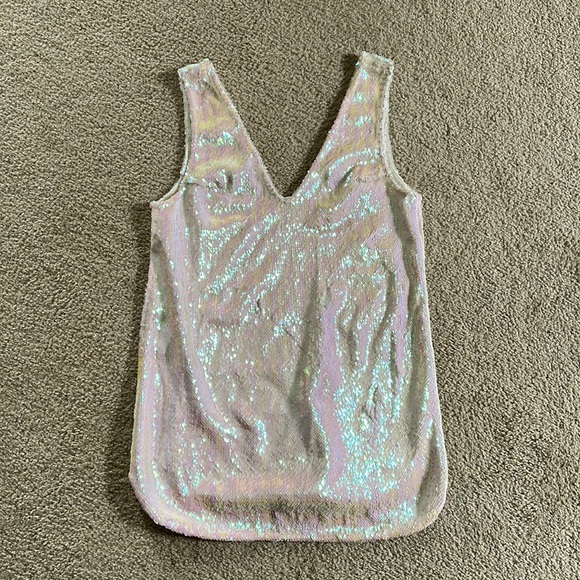 Intimately Free People Iridescent Pink White Sequin Dress - Picture 4 of 11